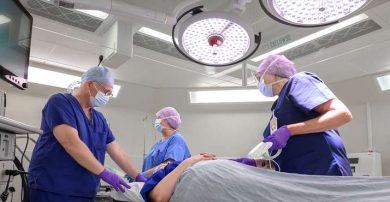 Patient in operating theatre