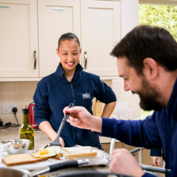 Occupational therapy in training kitchen