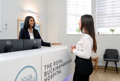 The Royal Buckinghamshire Hospital in Aylesbury Reception