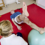 physiotherapist with patient
