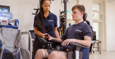 physiotherapist with patient