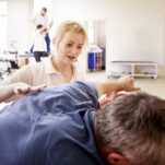 Patient having physio