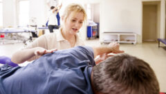 Patient having physio