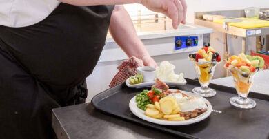 Chef-prepared hospital meal served at Royal Buckinghamshire Hospital